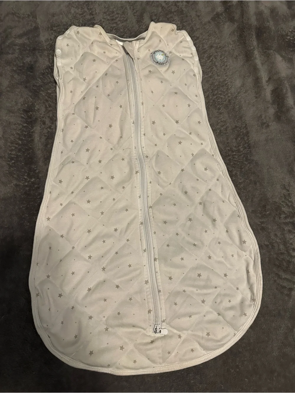 Dreamland Baby Cream Star Quilted Sleep Sack - Soft Zippered Pajama Sack